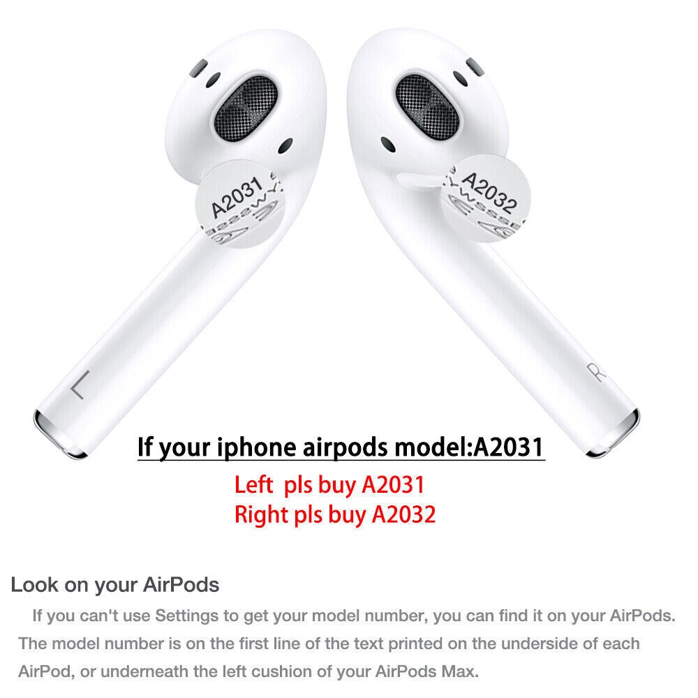 Apple AirPods 2nd Generation - Left Side AirPods Replacement A2031 - Good