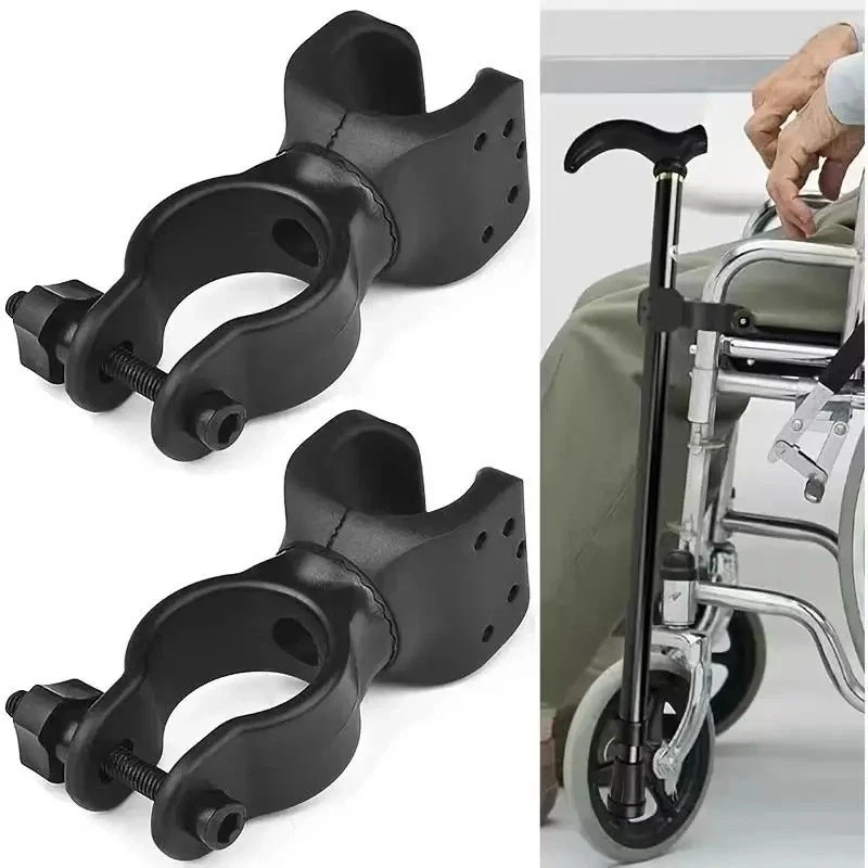 2 Pcs Cane Holder for Walker Universal Cane Holder Rollator Accessories Stro-USA