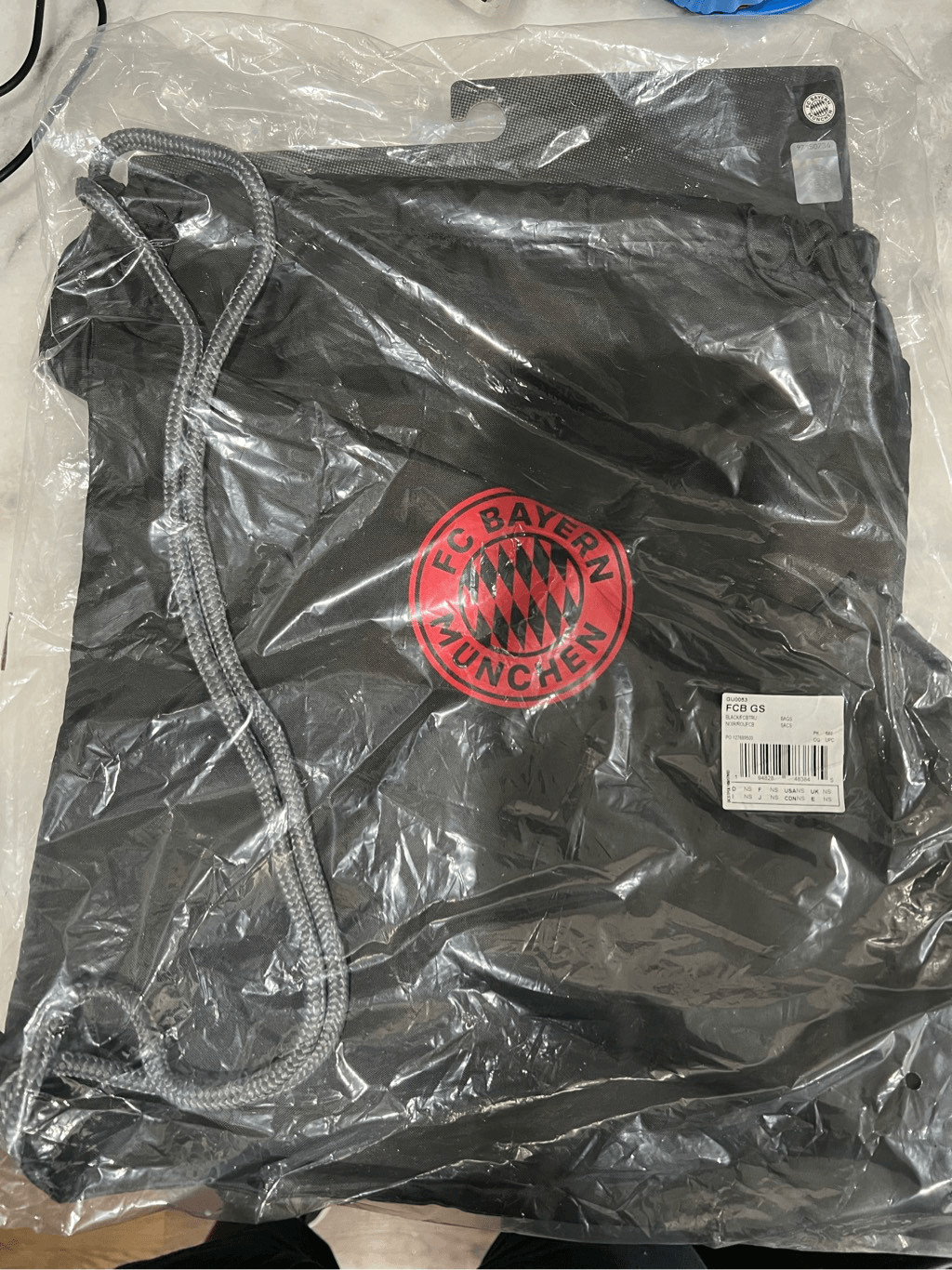 Bayern Munich Munchen adidas Gym Sack Bag Black Bundesliga Football Soccer New