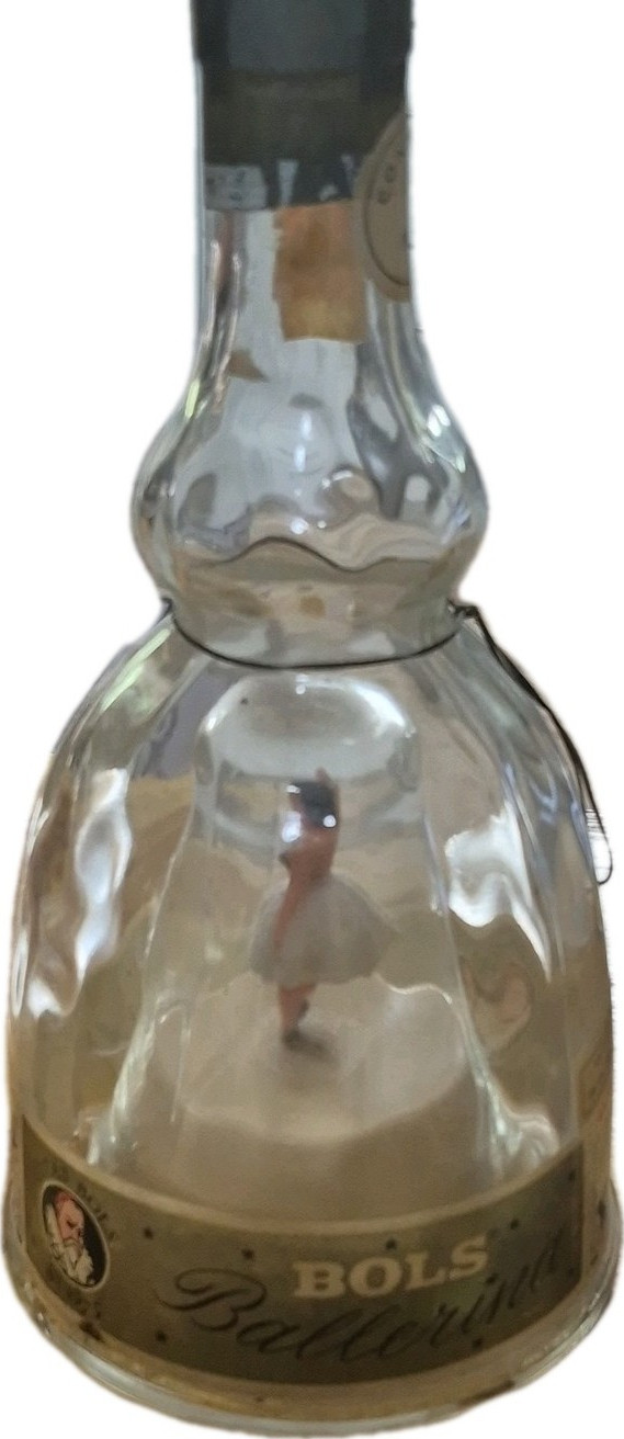 Bols Ballerina Gold Creme de Menthe 1 Pint Clear Collectible Liquor Bottle