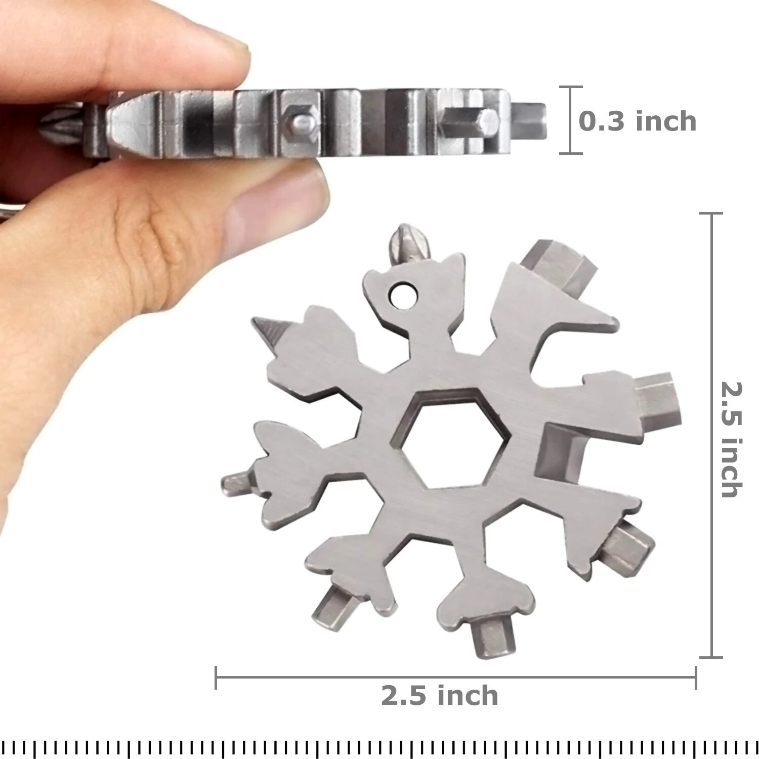 18-in-1 multi-function tool kit- Allen Wrench. Phillips, Flat head-SNOWFLAKE
