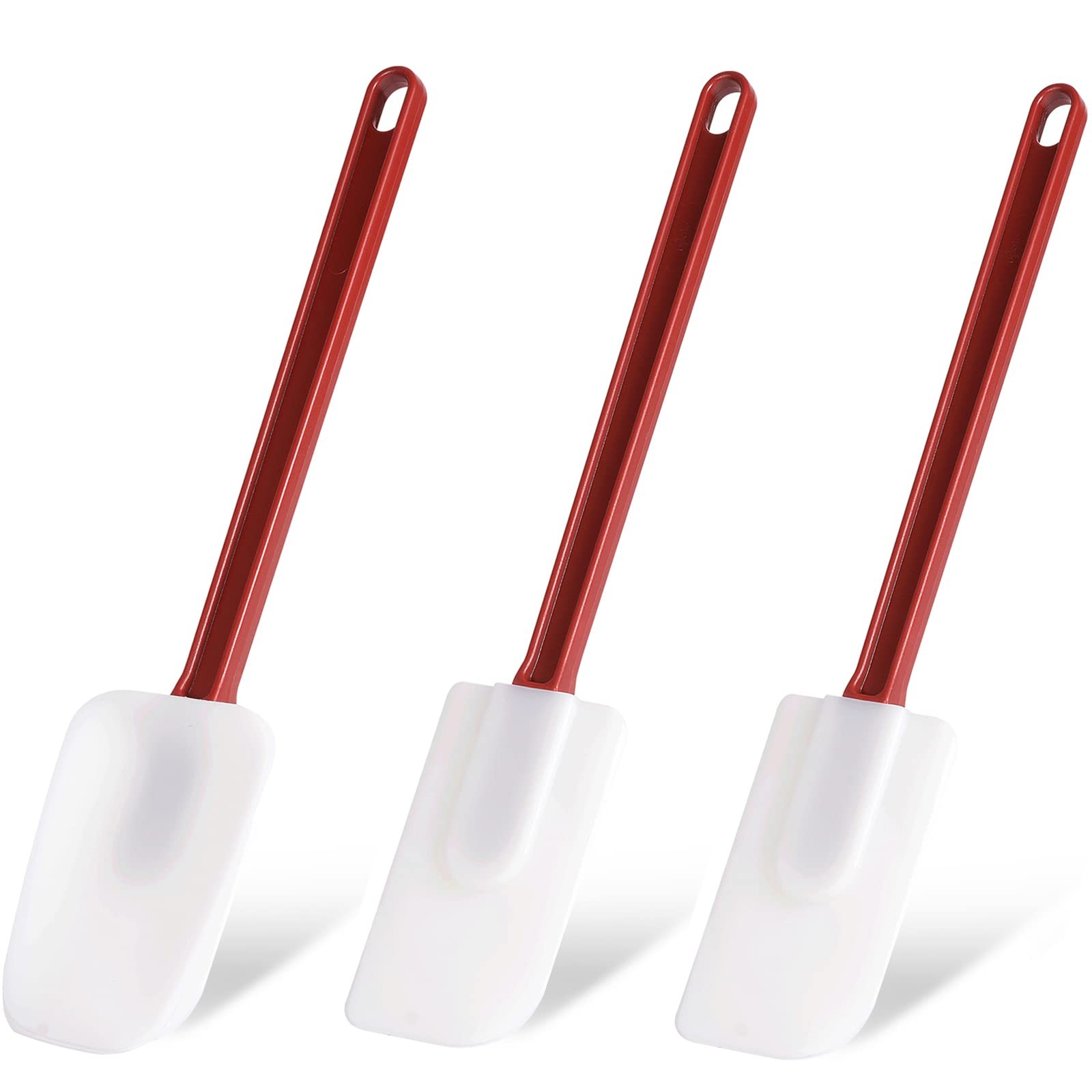 Silicone Rubber Spatula 3 PCS Set High Heat Commercial 9.5 In Spoonula Tool