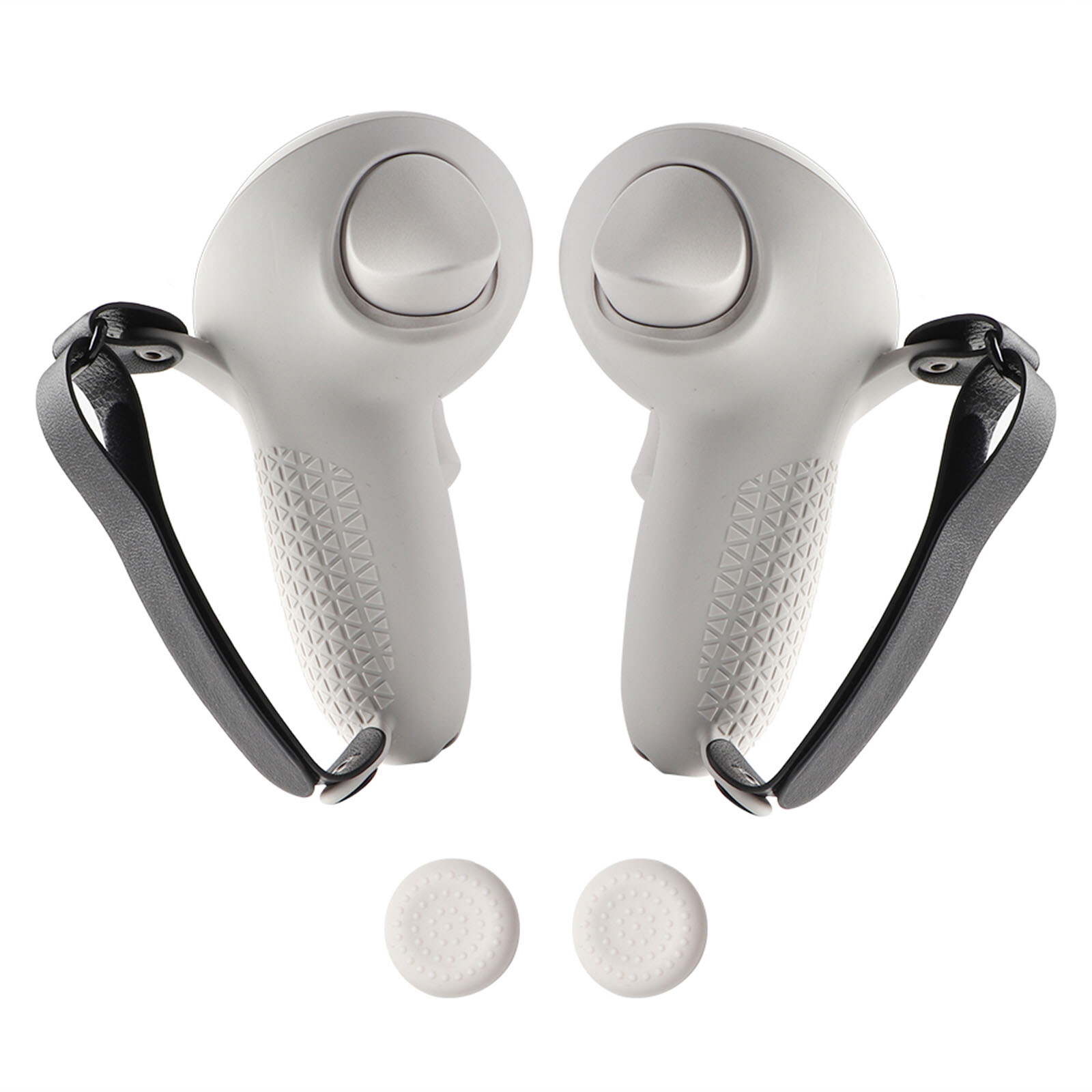For Quest 3 VR Silicone Handle Grip Cover Controller Case Sleeve Hand Strap Set