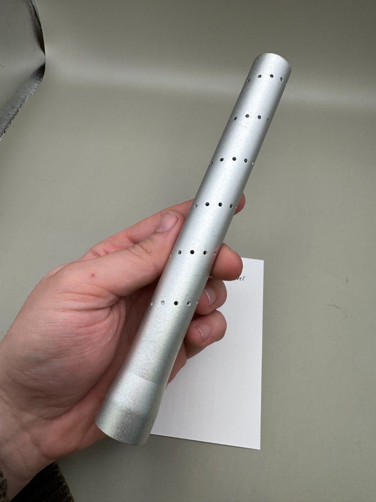 Empire PB Paintball Barrel Tip-Satin Silver 14 inch