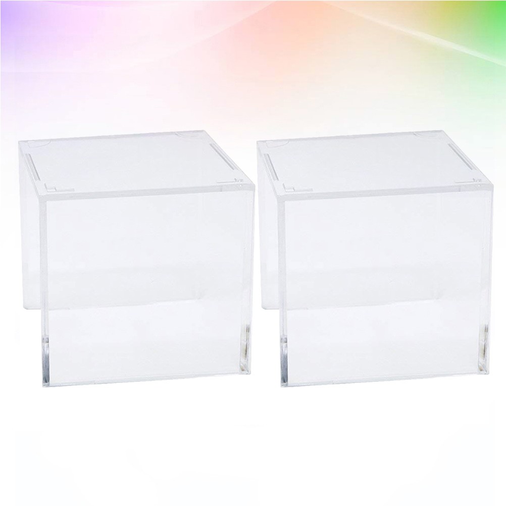 2Pcs Transparent Acrylic Baseball Holder with Stable Cradle for Display