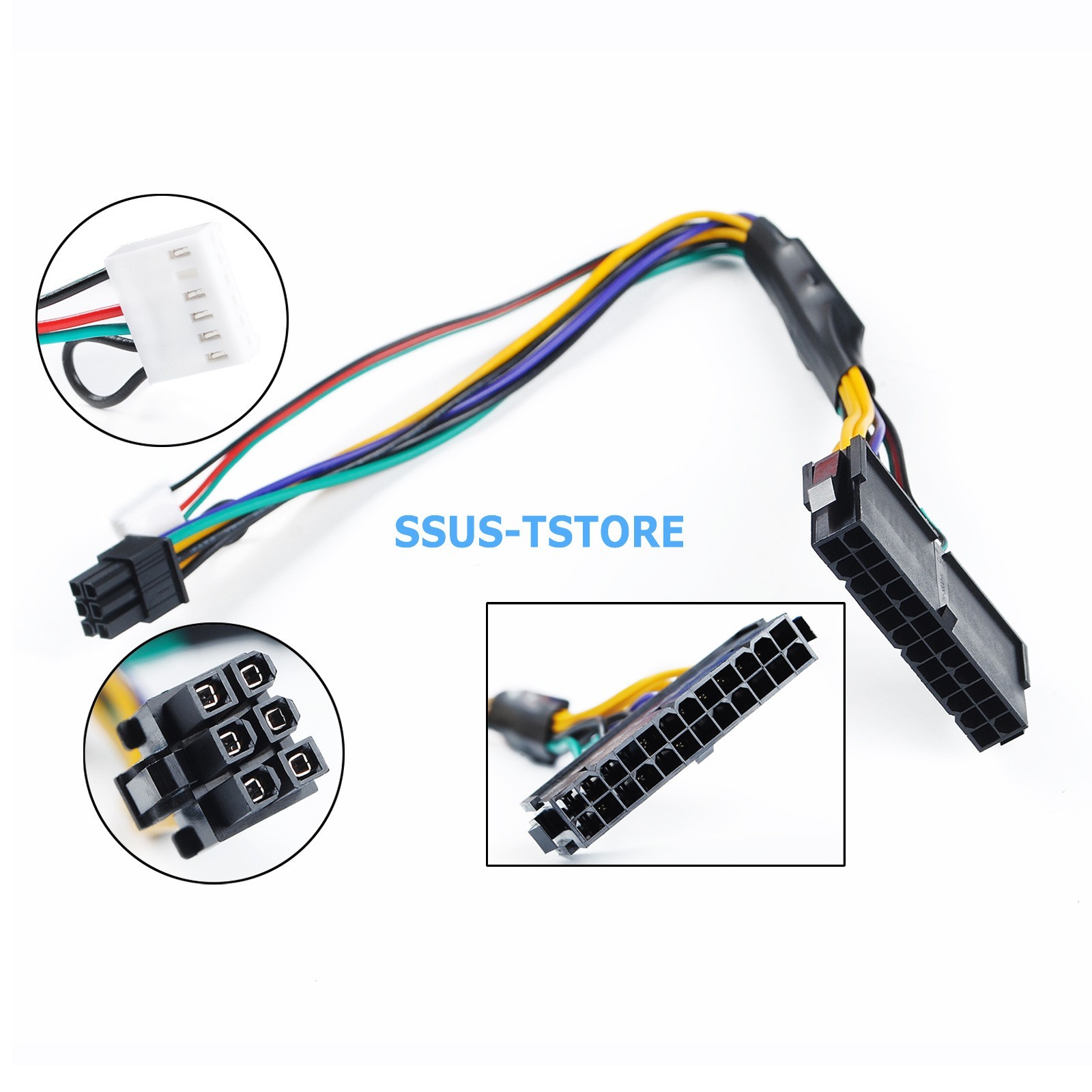 ATX Main 24Pin to 6Pin PSU Power Adapter Cable 18AWG For HP EliteDesk 800 600 G2