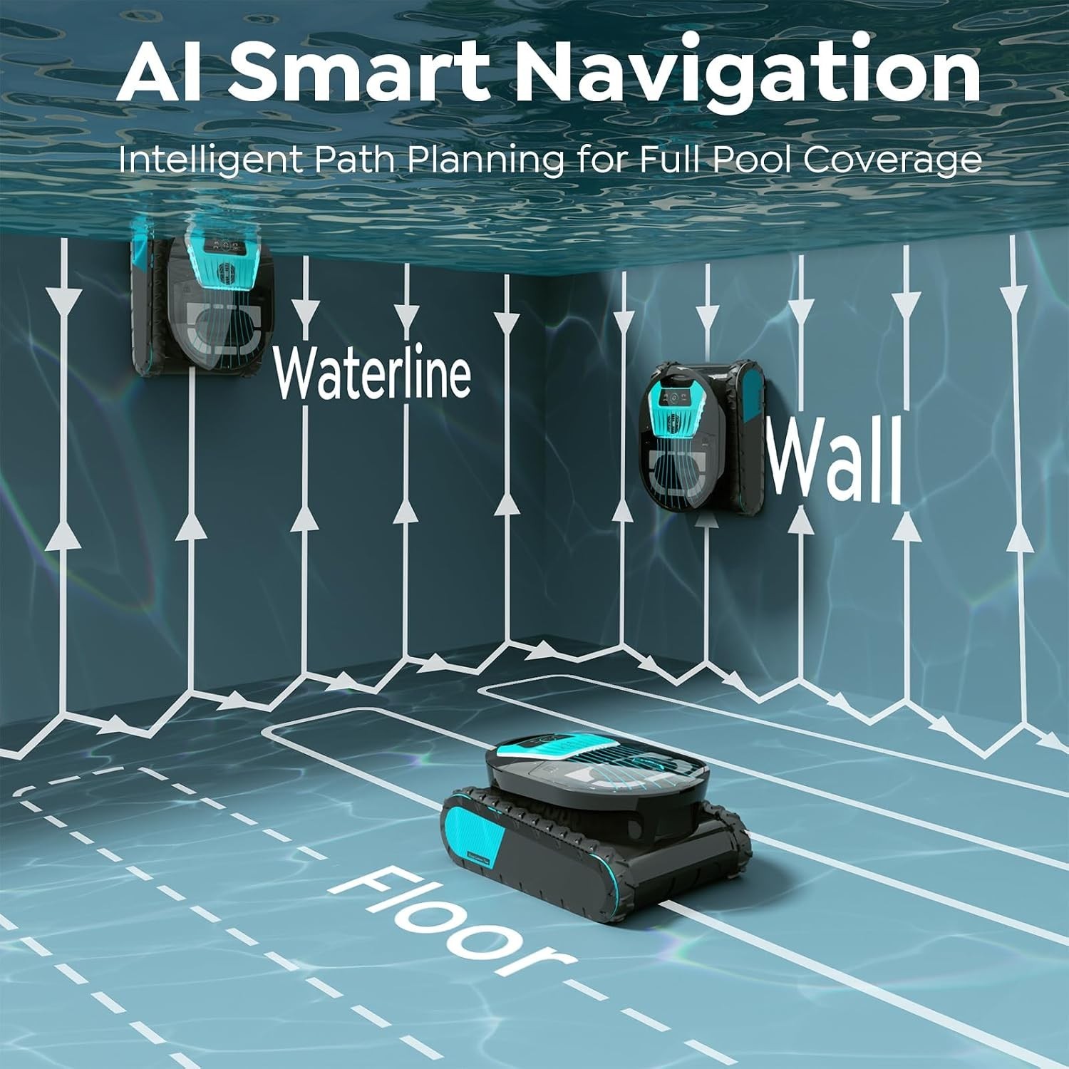 2026 Pleco Pro Cordless Robotic Pool Cleaner with Smart Navigation & App Control