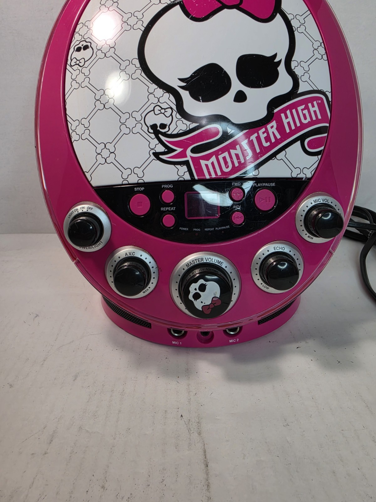 Monster High Disco Party CD Player & Karaoke Machine (2012) - (Tested)