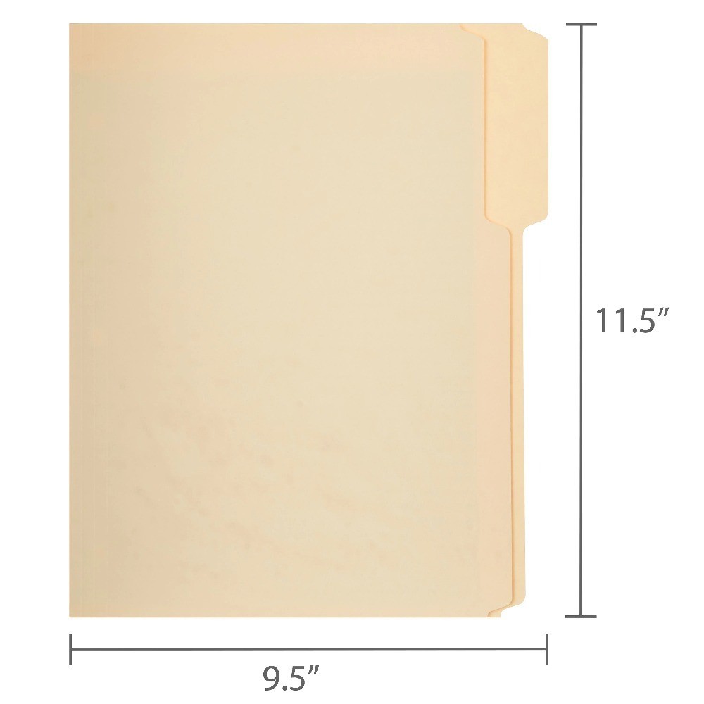 File Folders, Letter, Manila, 1/3 Cut, 150 Count