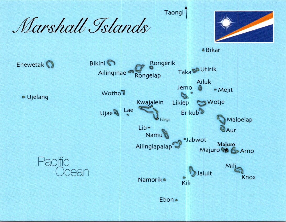 PICS postcard - Map - Marshall Islands (Pacific Ocean)