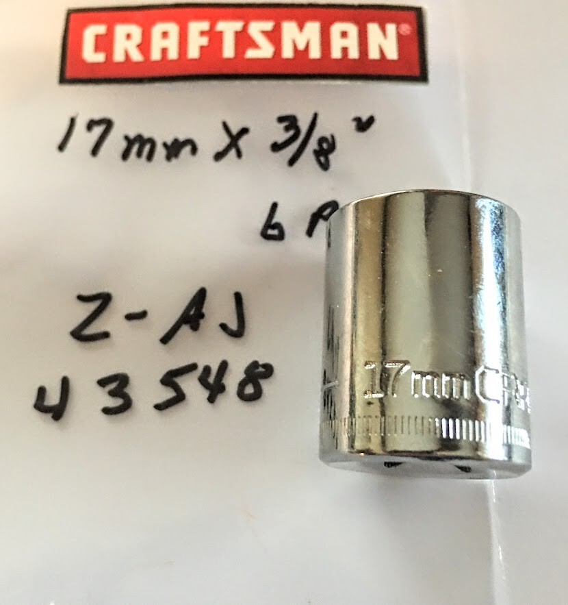 Craftsman 17mm x 3/8" Standard Socket - Z-AJ 43548 - 6 Pt - Free USA Shipping
