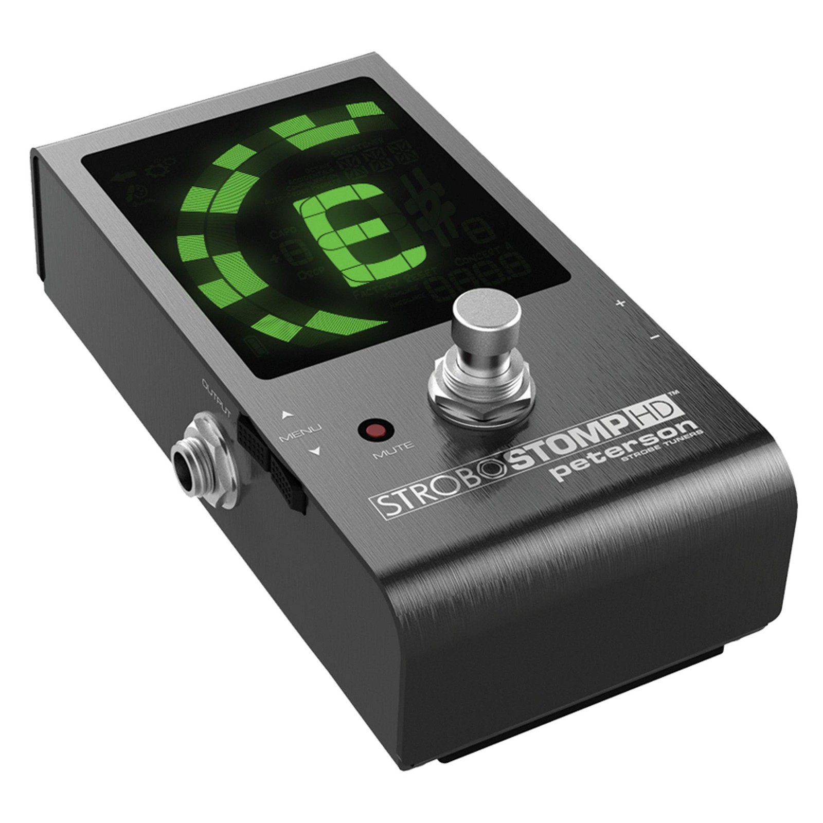Compact HD Pedal Tuner with Full Color Display and True Bypass Functionality