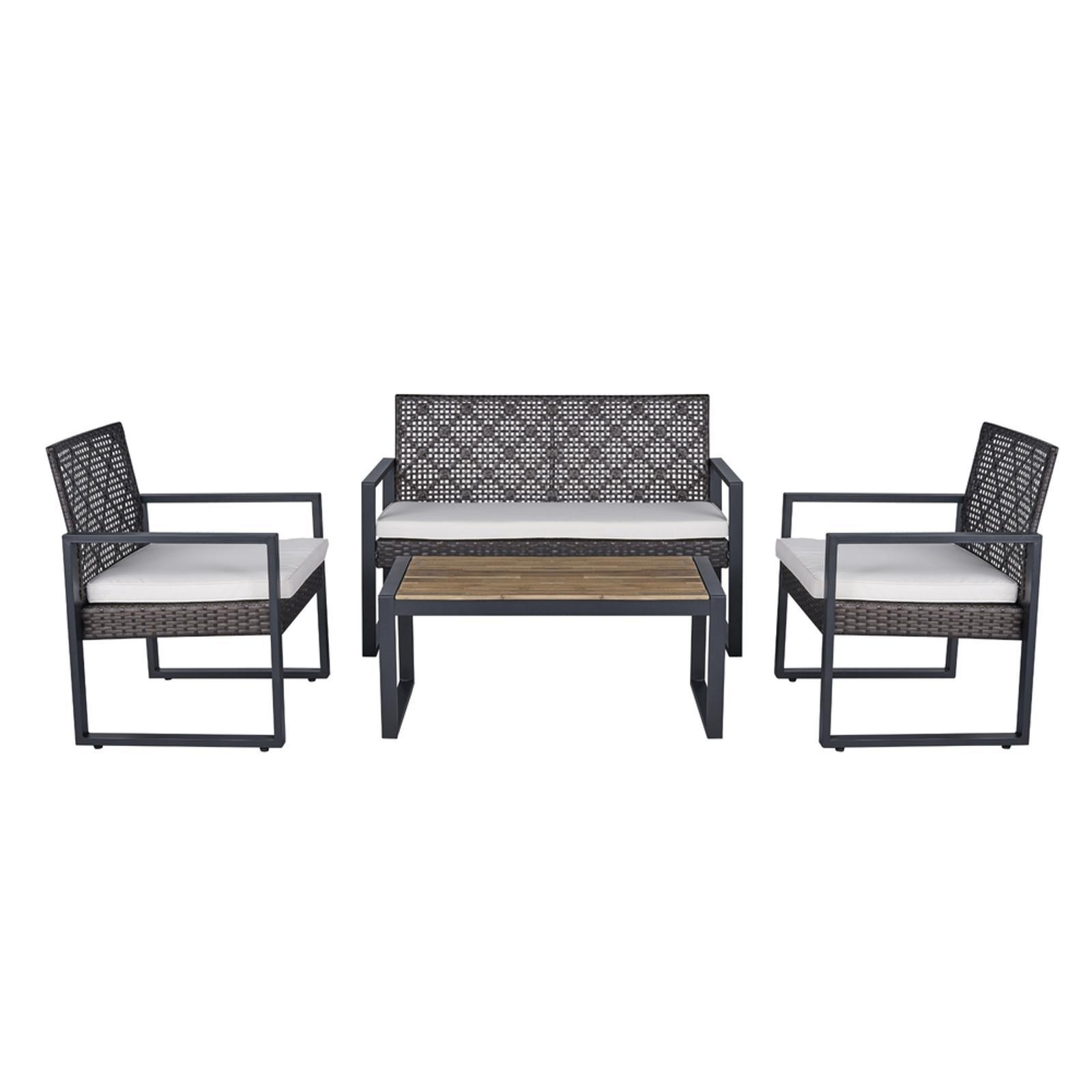 4-Piece Patio Furniture Set Outdoor Balcony Porch Garden Backyard Lawn Furniture