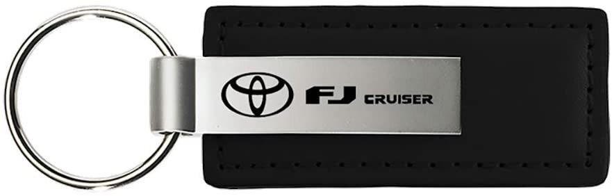 Au-Tomotive Gold, INC. Toyota FJ Cruiser Black Leather Key Chain Genuine