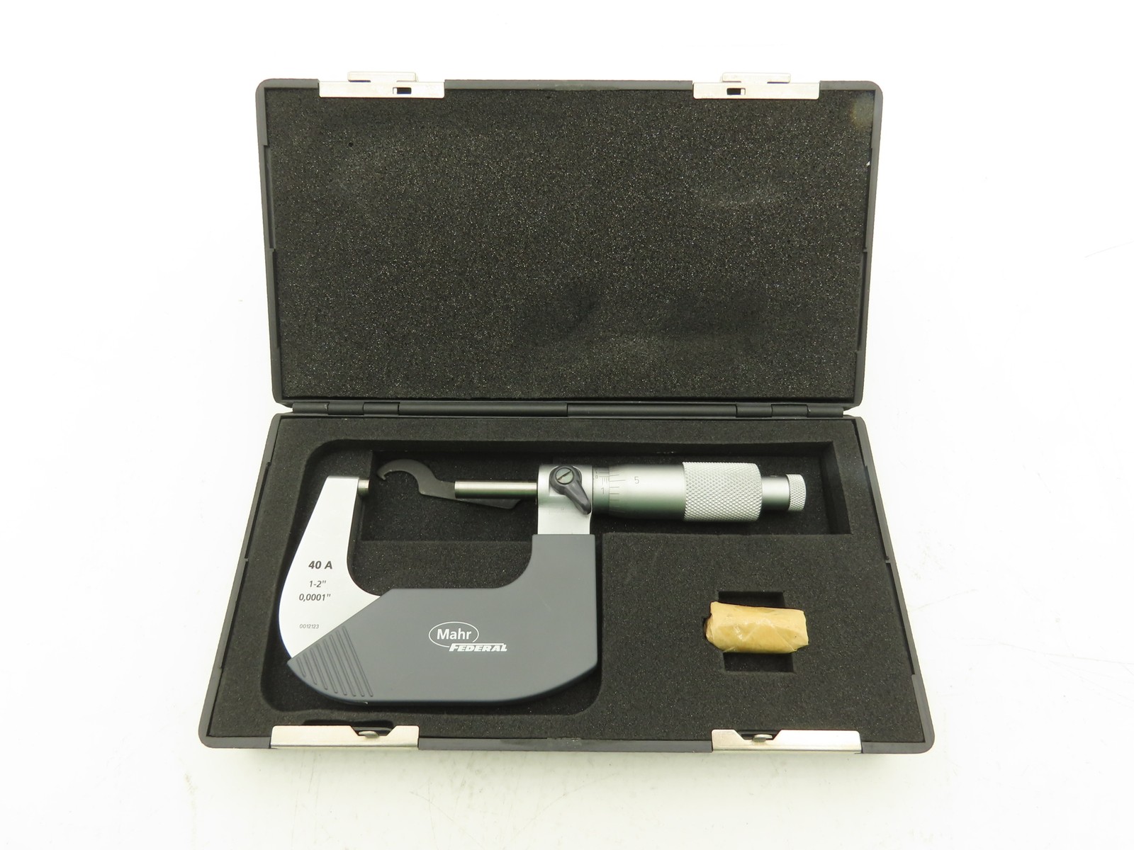 Mahr Federal 4134912 Micromar 40A Outside Micrometer 1-2" Range .0001" Ratchet