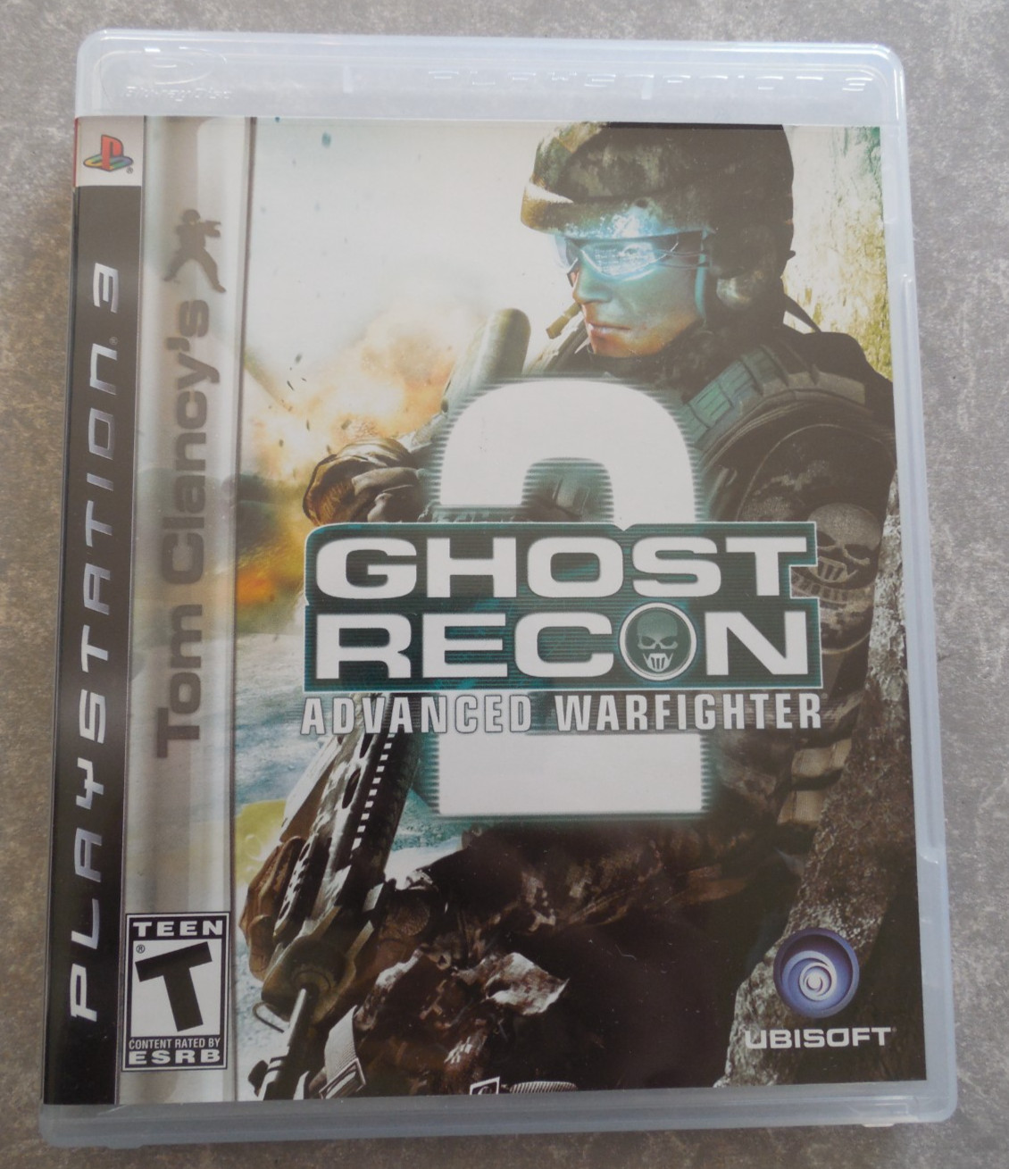 PS3 CLANCY'S GHOST RECON ADVANCED WARFIGHTER 2 GAME CASE, ART & MANUAL, NO GAME!