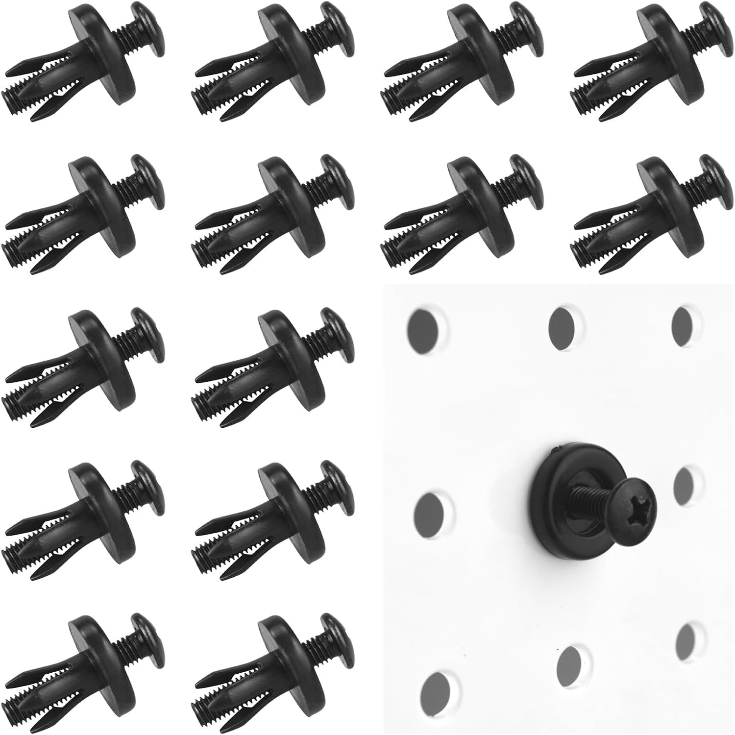 Pegboard Peg Hooks Accessories - 40 Set Pegs with Inserts and Screw Fit 1/4 P...