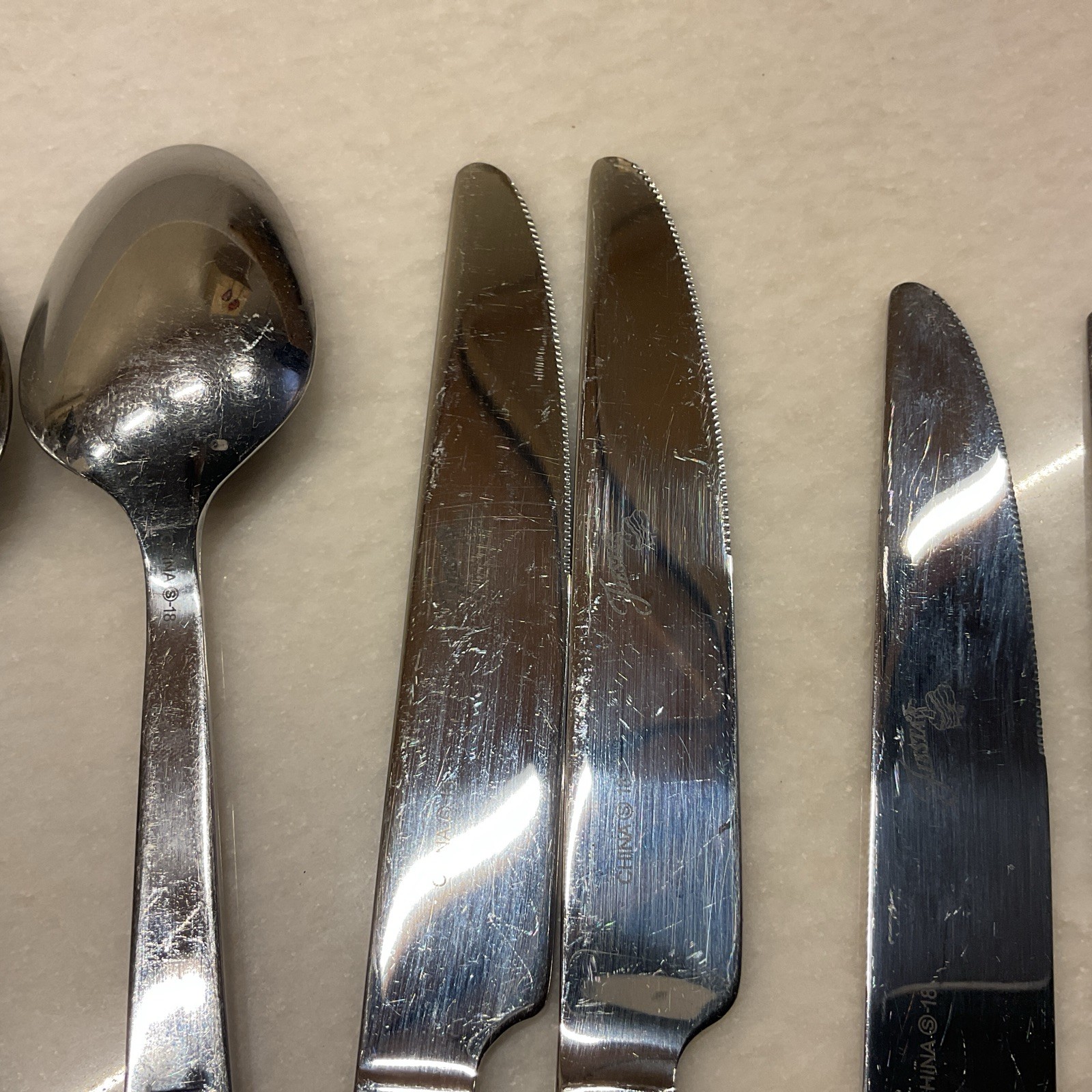 Fiesta Celebration Cambridge Masquerade Rainbow Flatware 17 Pieces Scratches