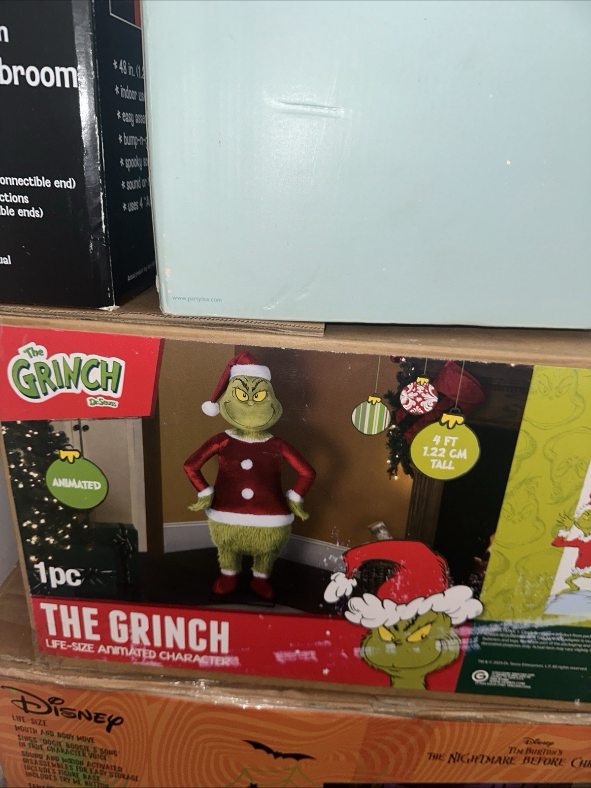 Gemmy 4 ft. Life Size Animated Grinch Dances & Sings Christmas Decor