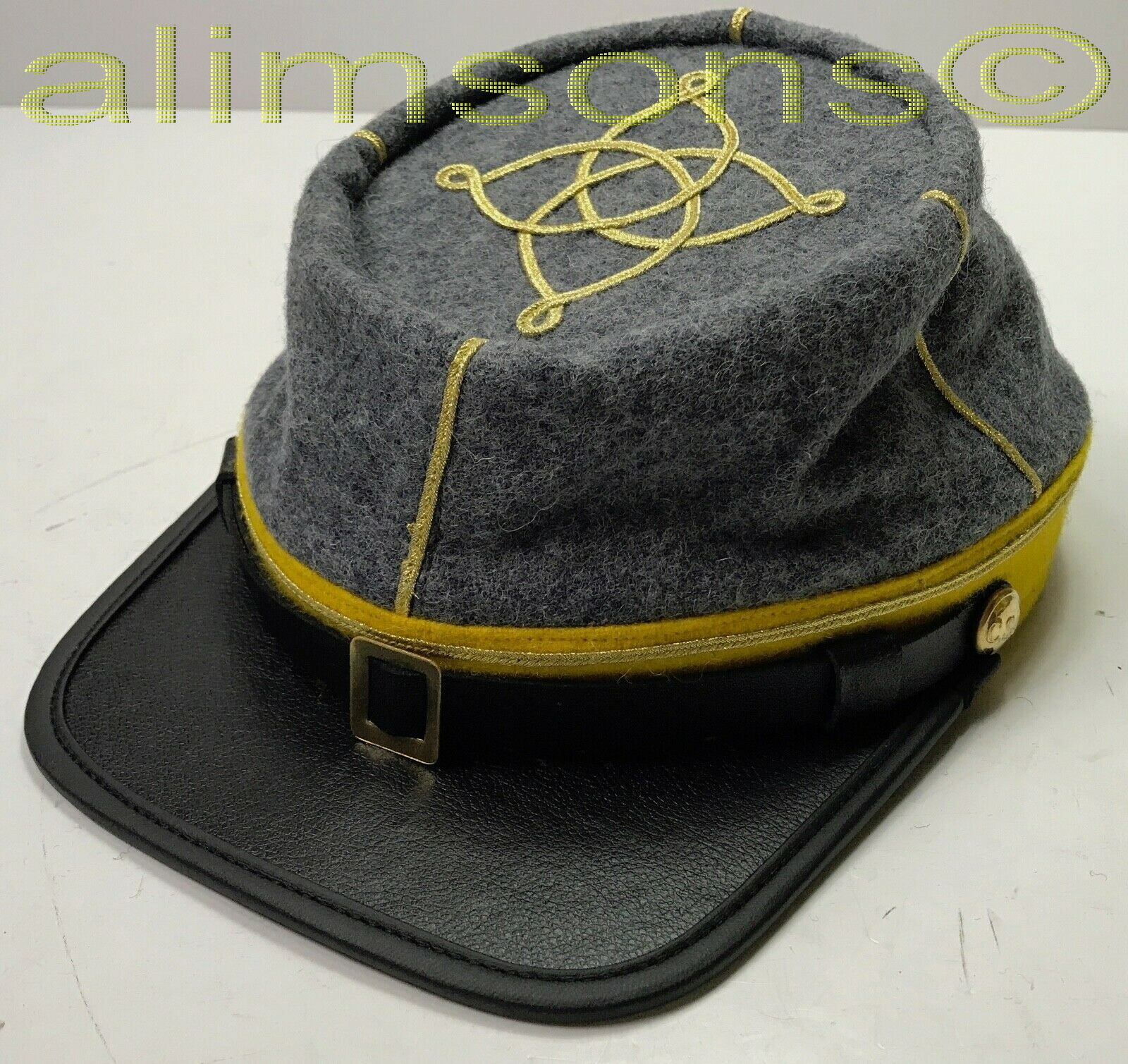 CIVIL WAR CONFEDERATE CSA LIEUTENANT CAVALRY OFFICER KEPI FORAGE CAP-ALL SIZES!!