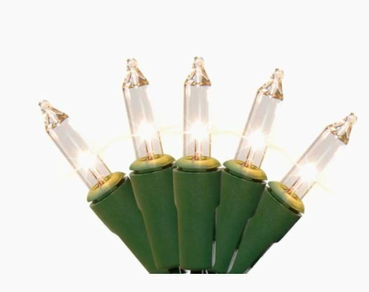 Holiday Living 100 ct Clear Mini Lights 21.9 feet Indoor/Outdoor Christmas