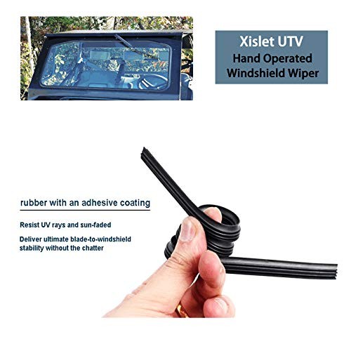 2 Pack UTV Windshield Wiper Kit Hand Operated UTV Wiper Kit Manual Kit