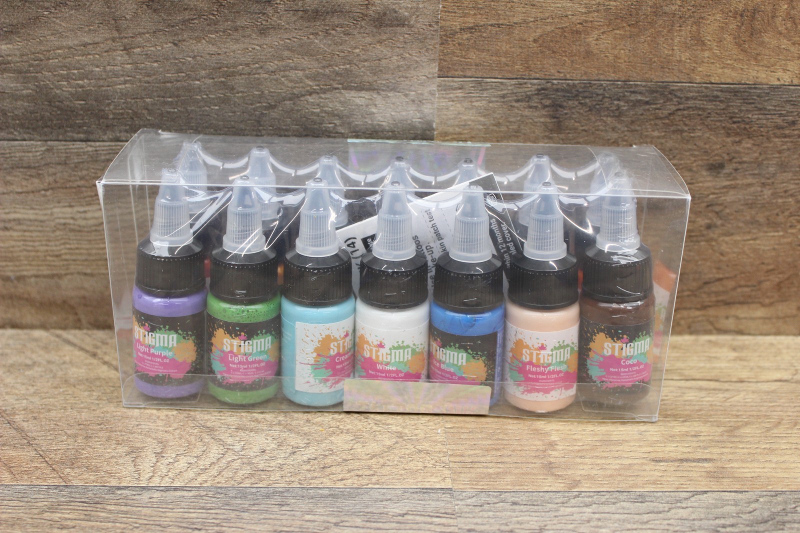 STIGMA 14Pcs Tattoo Ink Color Set 14 Colors Ink Set 1/2 OZ(15ml) per Bottle T...