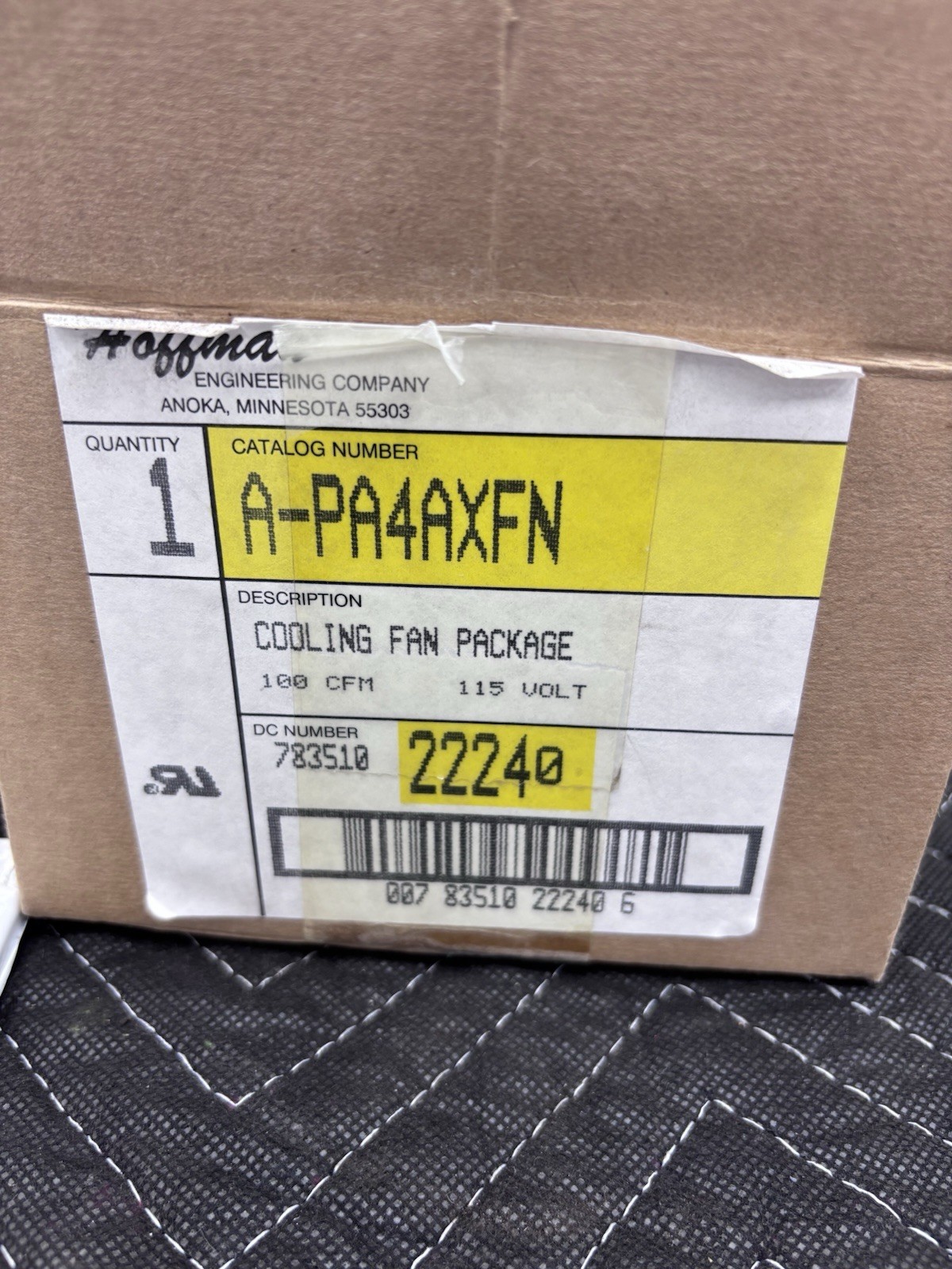 HOFFMAN A-PA4AXFN Cooling Fan Package - NEW IN BOX