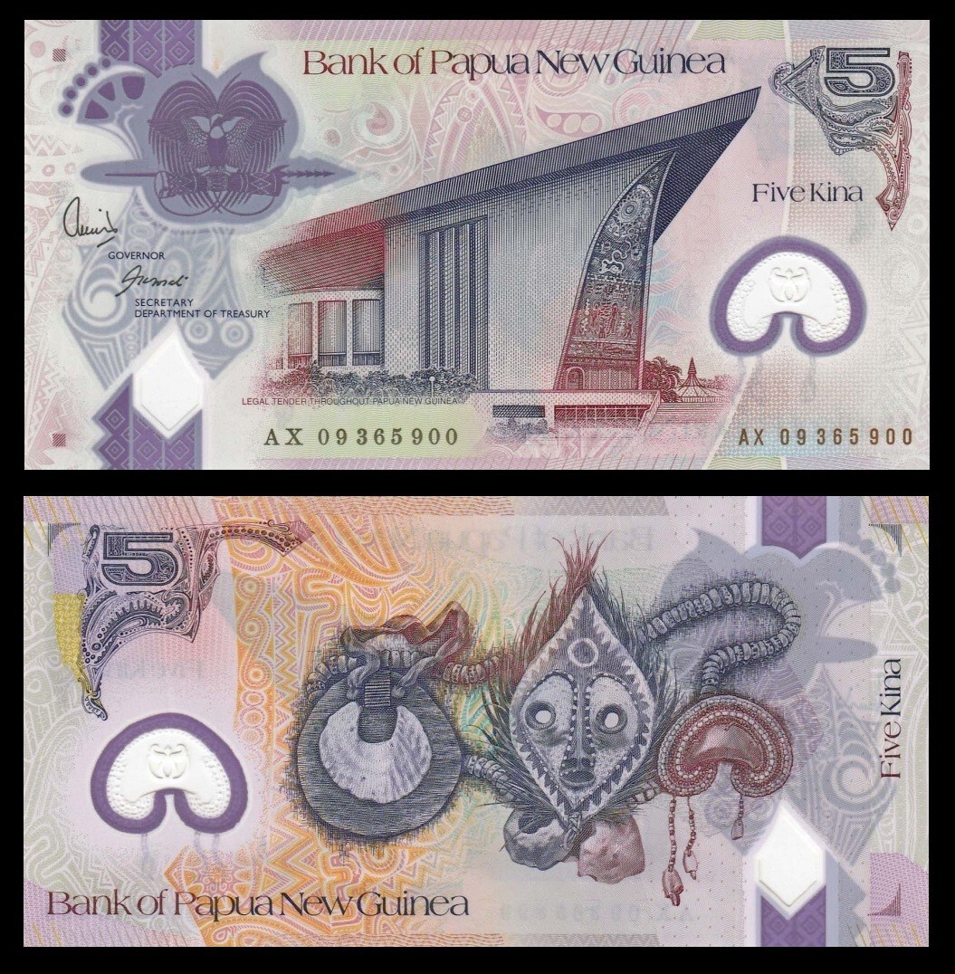 Papua New Guinea 5 Kina 2009 P29b UNC - Polymer