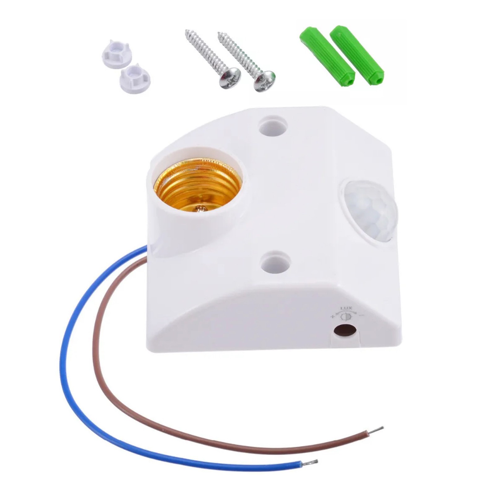 New Socket PIR Auto Human Motion Sensor Detector Bulb Light Lamp Base Holder
