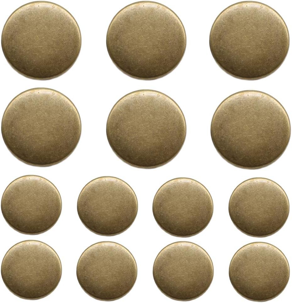 14 Pieces Antique Brass Metal Buttons 23mm 18mm 23mm,