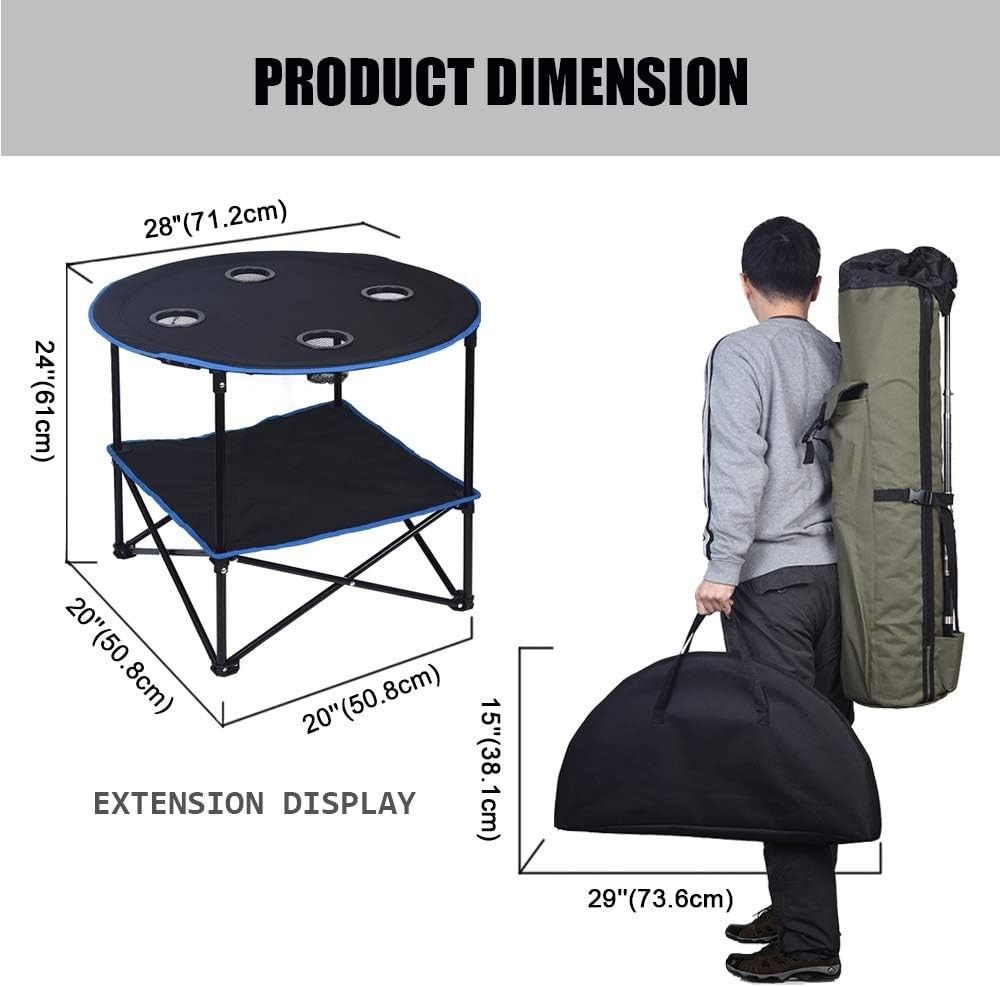 Durable Folding Picnic Table - Easy Assembly & Stain Resistant for Any Adventure