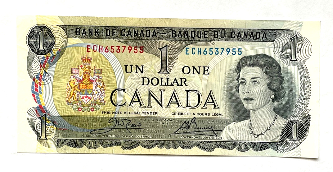 2 CANADA BRAND NEW BANKNOTES - 1973 ONE DOLLAR BILL & 1986 TWO DOLLAR BILL