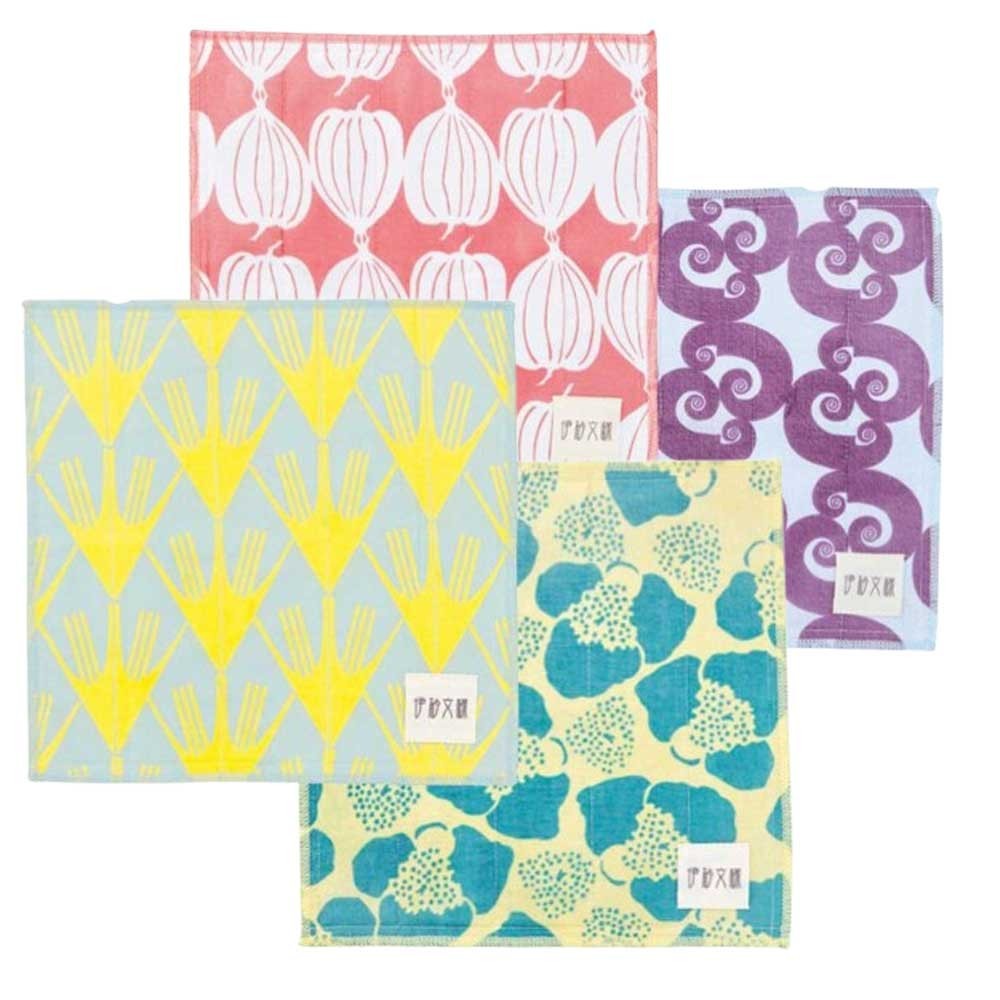 Kaya-ori dishcloths (set of 4) made of 8 layers for durability, long-lasting abs