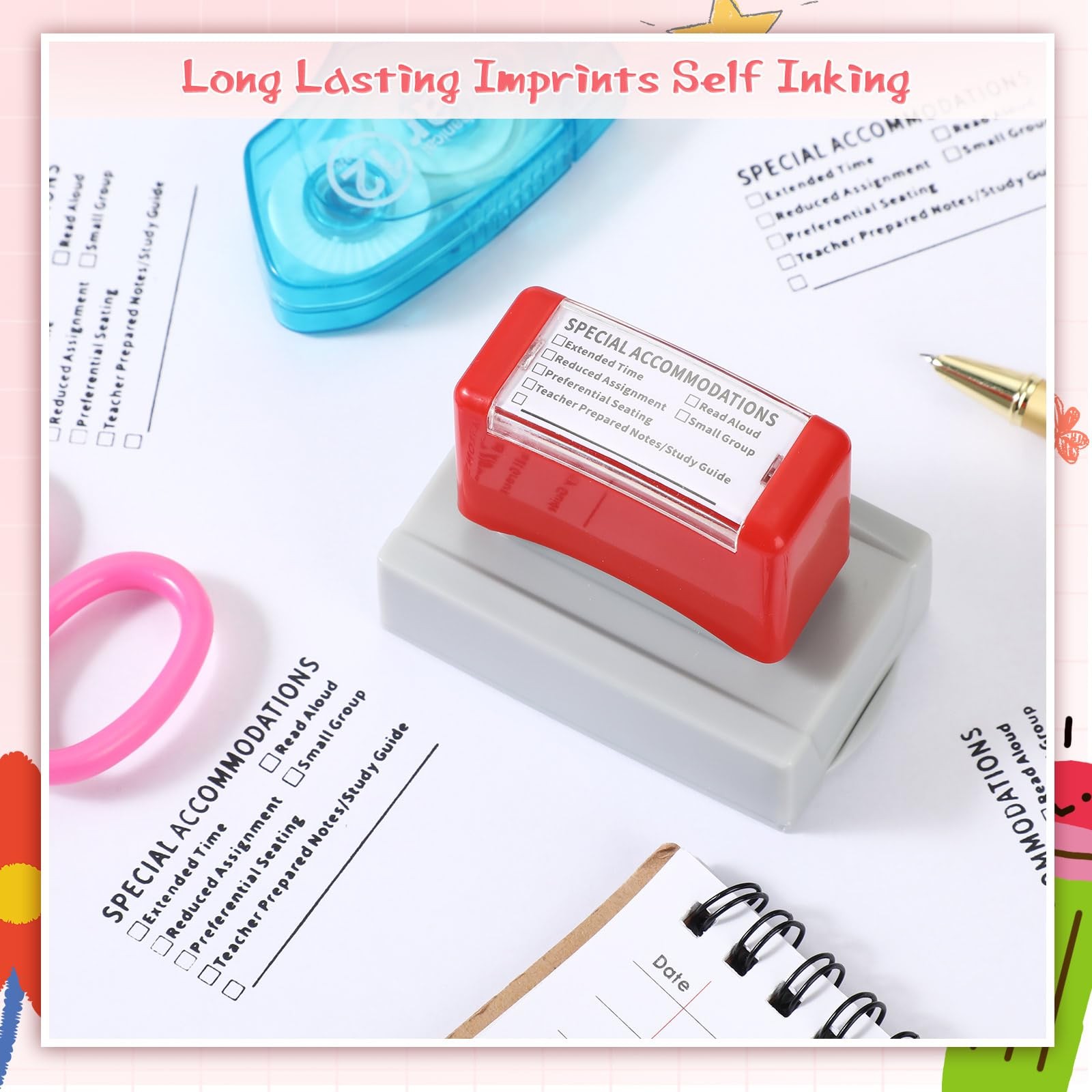 Self Inking Teacher Accommodation Stamp for Classroom SPED Modifications