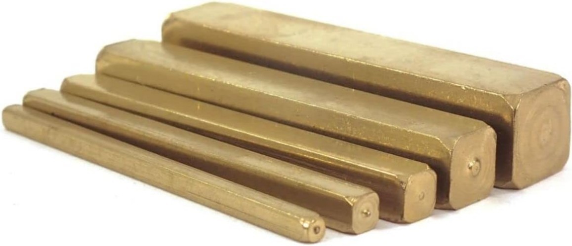 Stackable 5-Piece Brass Gauge Block Set for Accurate Woodworking Adjustments