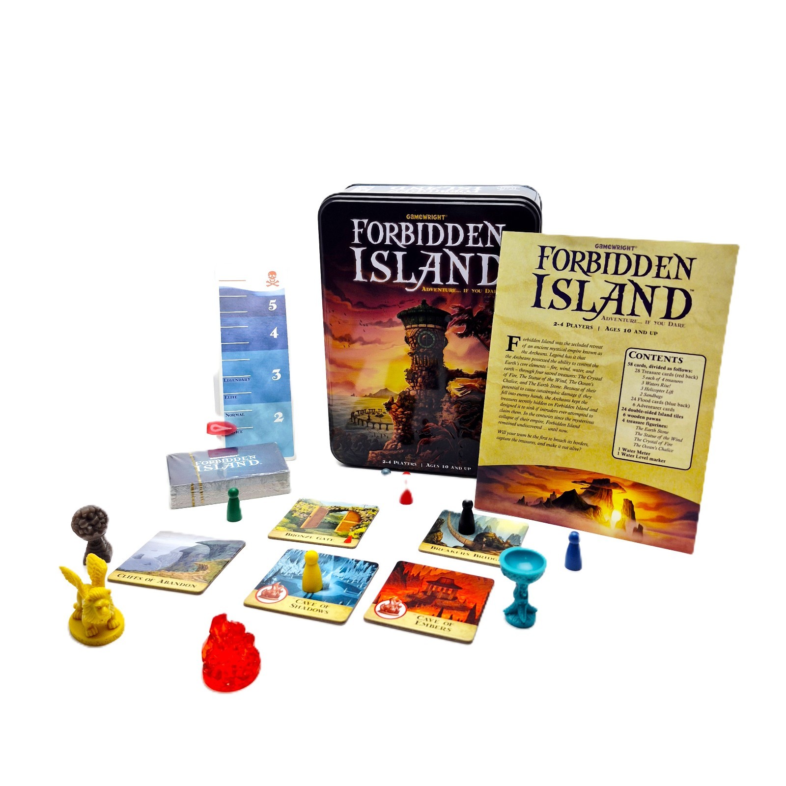 Forbidden Island Game Individual Replacement PARTS Pick Cards Tiles Pawns More