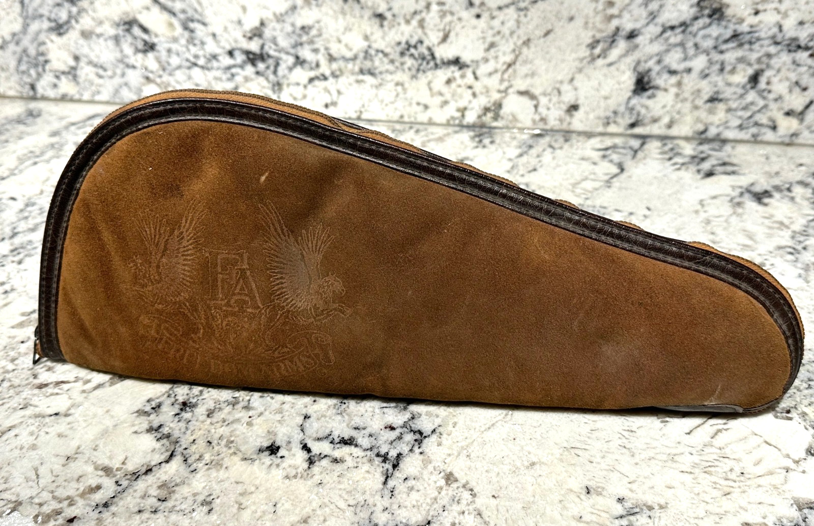 FREEDOM ARMS Vintage Large Pistol Case Brown Zipper Pouch CASE ONLY Made in USA