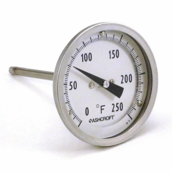 Ashcroft 30EI60R060  0/250°F 3" Bimetal Dial Thermometer