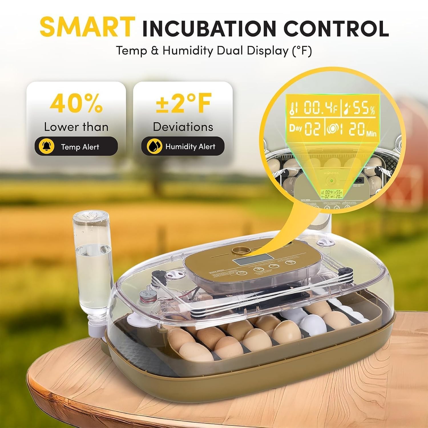 24 Egg Incubator, Incubators for Hatching Eggs with Fully Automatic Turner & ...
