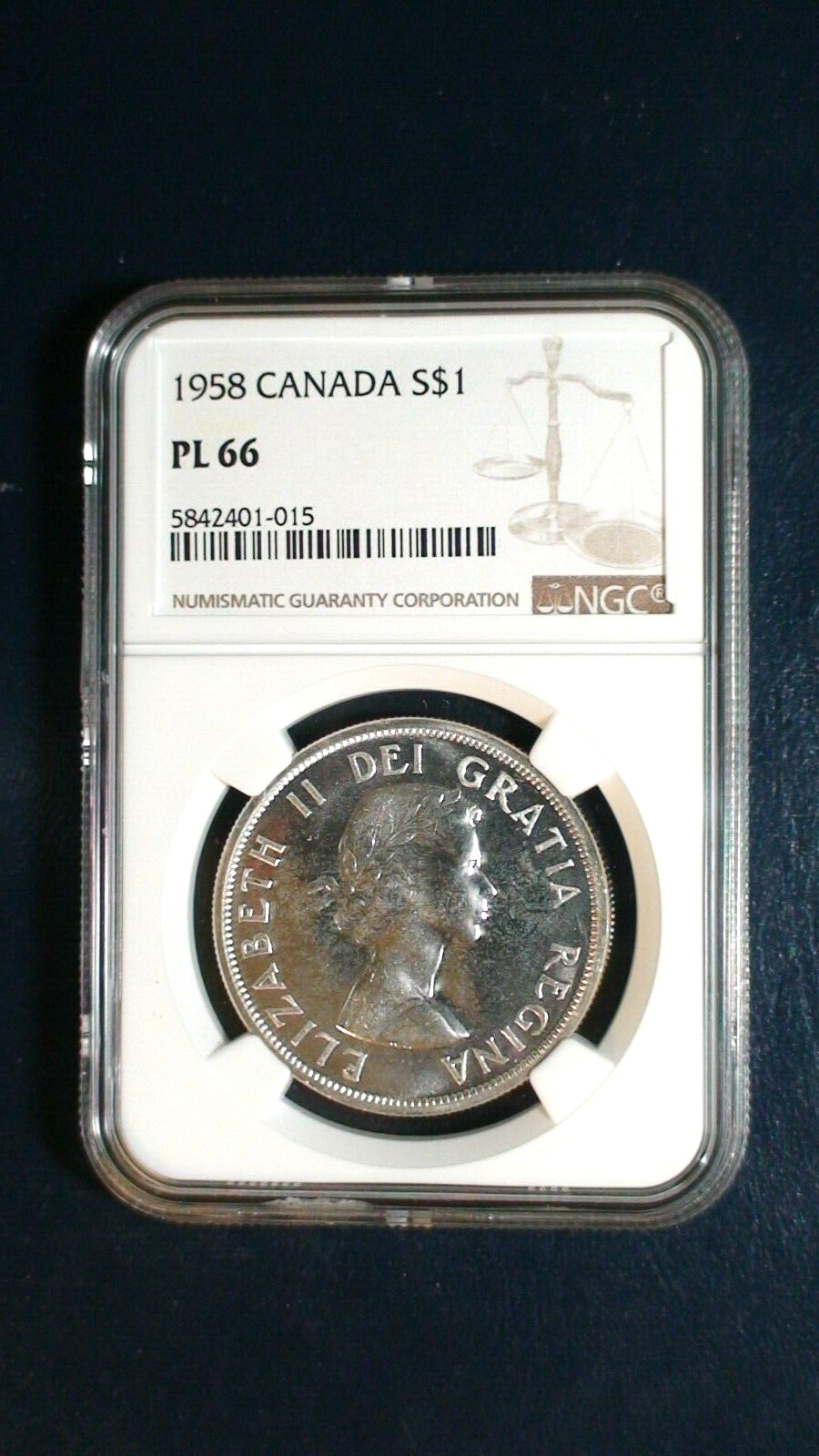 1958 Canada Dollar NGC PL66 GEM UNCIRCULATED $1 Coin PRICED TO SELL NOW!
