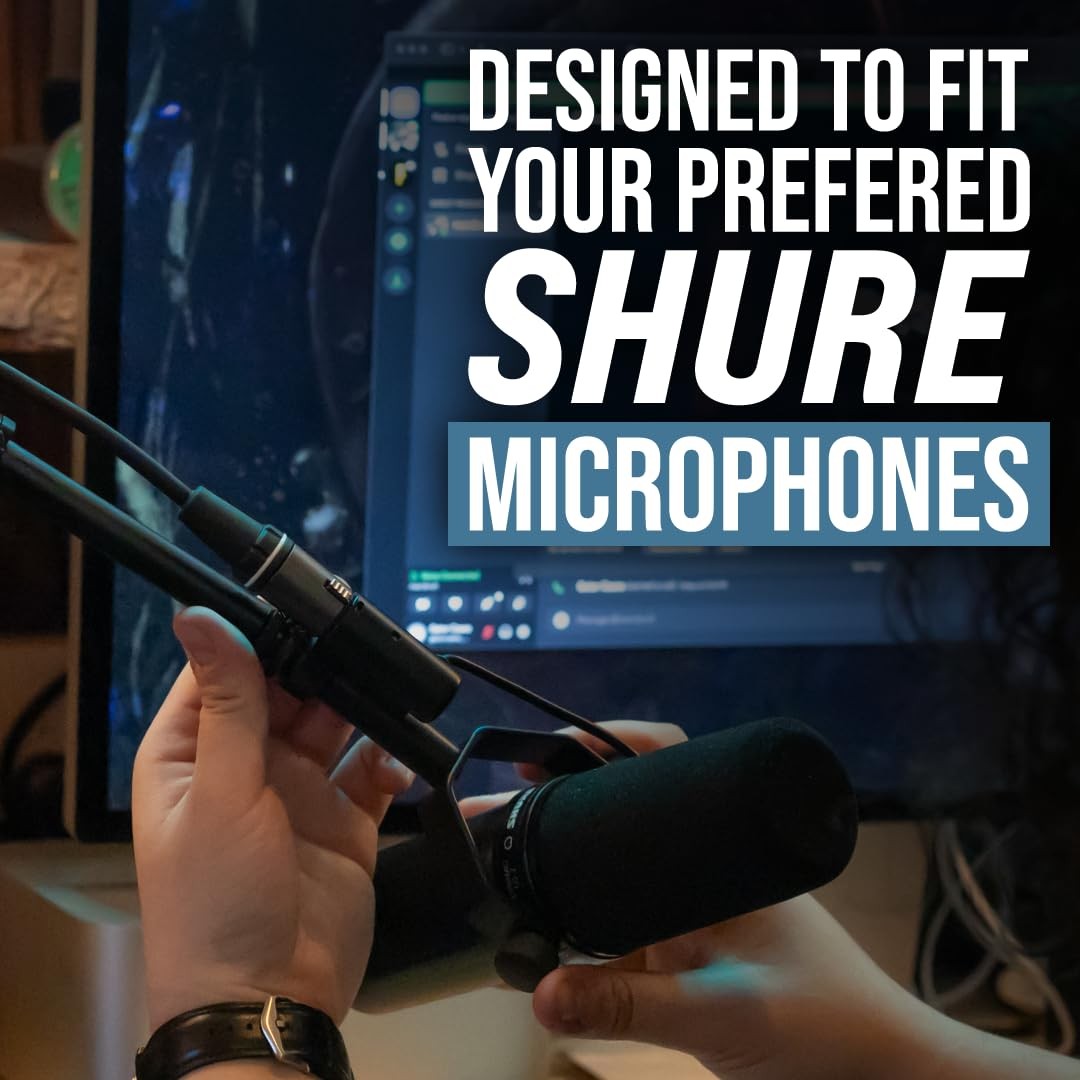 Shure by Compact, Low Profile Mic Stand with Single-Section Boom; (SH-DESKTOP2)