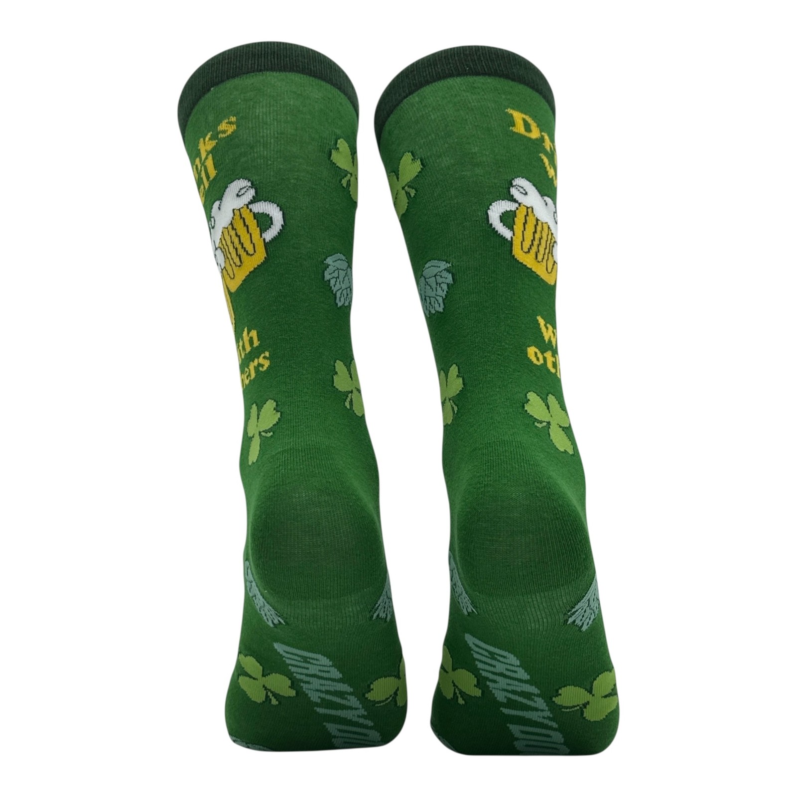 Drinks Well With Others Socks Funny Sarcastic St Patricks Day Graphic Novelty