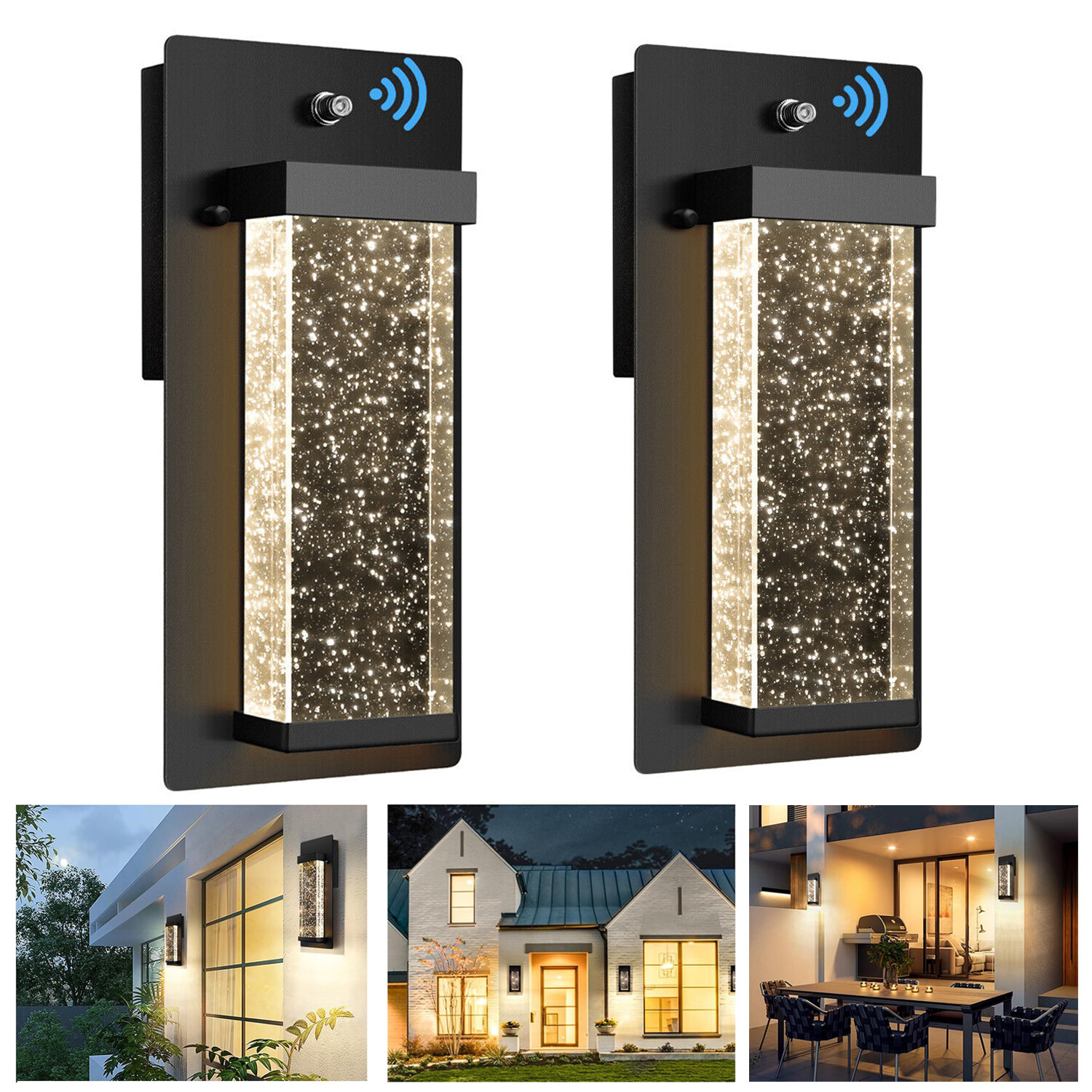 Dusk to Dawn Outdoor Wall Lights Fixture Exterior Porch Lights LED Wall Sconce