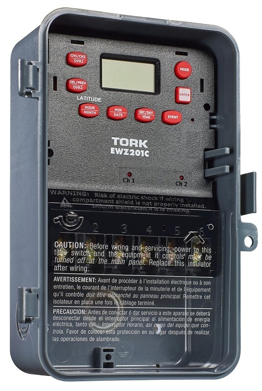 NEW Tork EWZ201C Digital Timer Astronomic 7 Day, 30A, 120/277V, SPST, EW Series