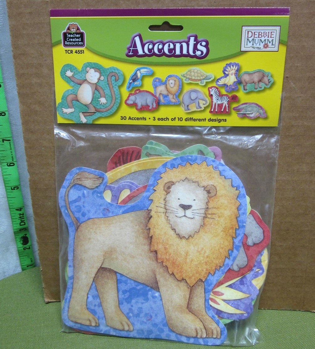 DEBBIE MUMM Jungle Animals 30 classroom accents NWT teacher resources Toucan