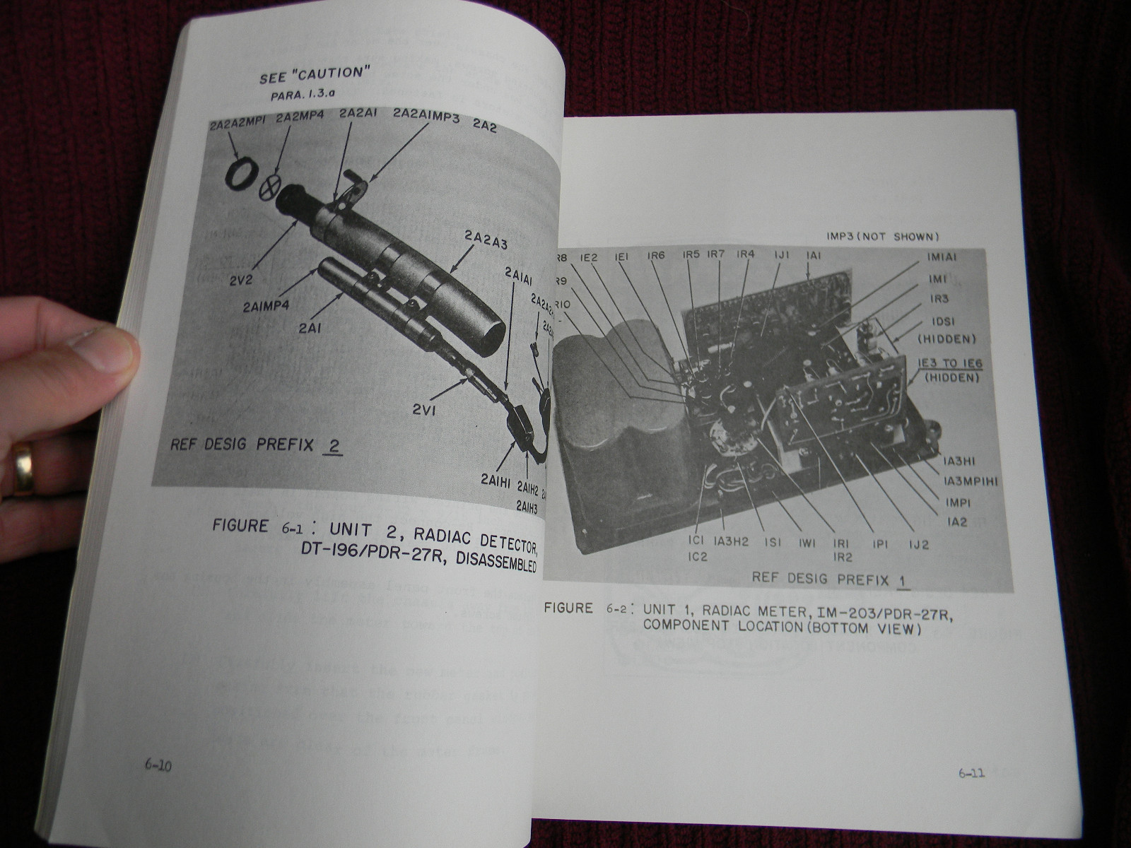 1967 RADIAC SET AN/PDR-27R Technical Manual TM 11-6665-230-15 Repair Parts #212