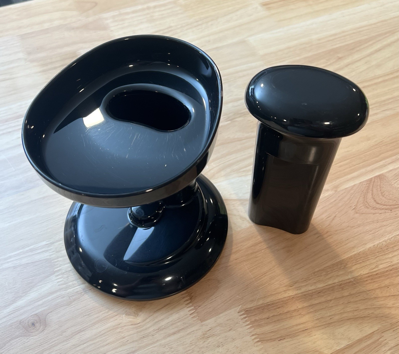 Omega VRT330 VRT350 VRT400 Juicer Hopper Lid & Food Pusher Replacement Set Black