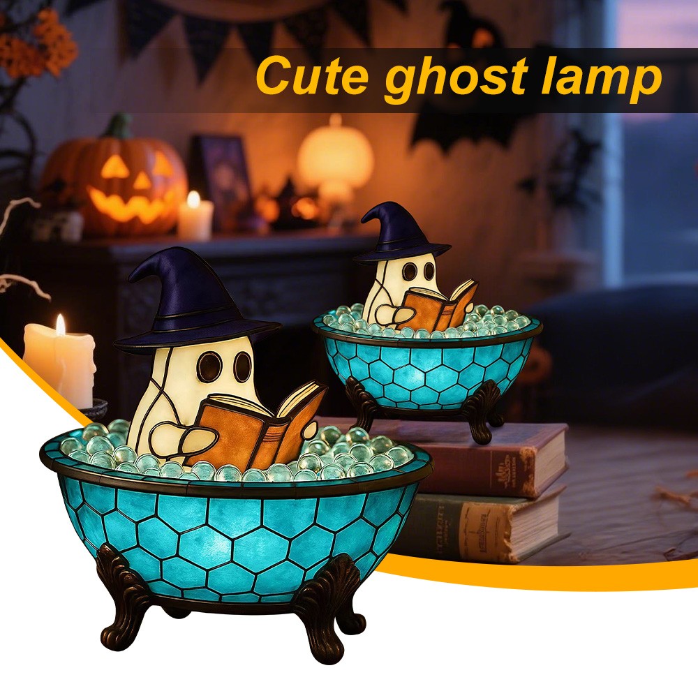 LED Ghost Bath Lamp Cute Night Light Ghost Bubble Bath Light for Living Room
