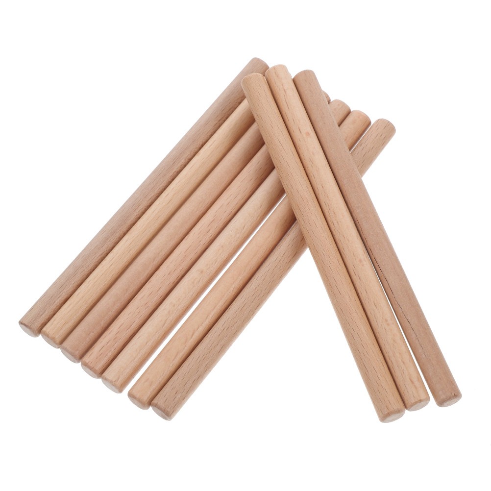 Khaki Wooden Peg Pegboard Hooks 10Pcs Durable Wood Storage Organizers